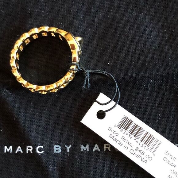 MARC by MARC JACOBS - NWT “Katie” Turnlock Chain Fashion Ring. Sz S-M (5-6) - Picture 6 of 16